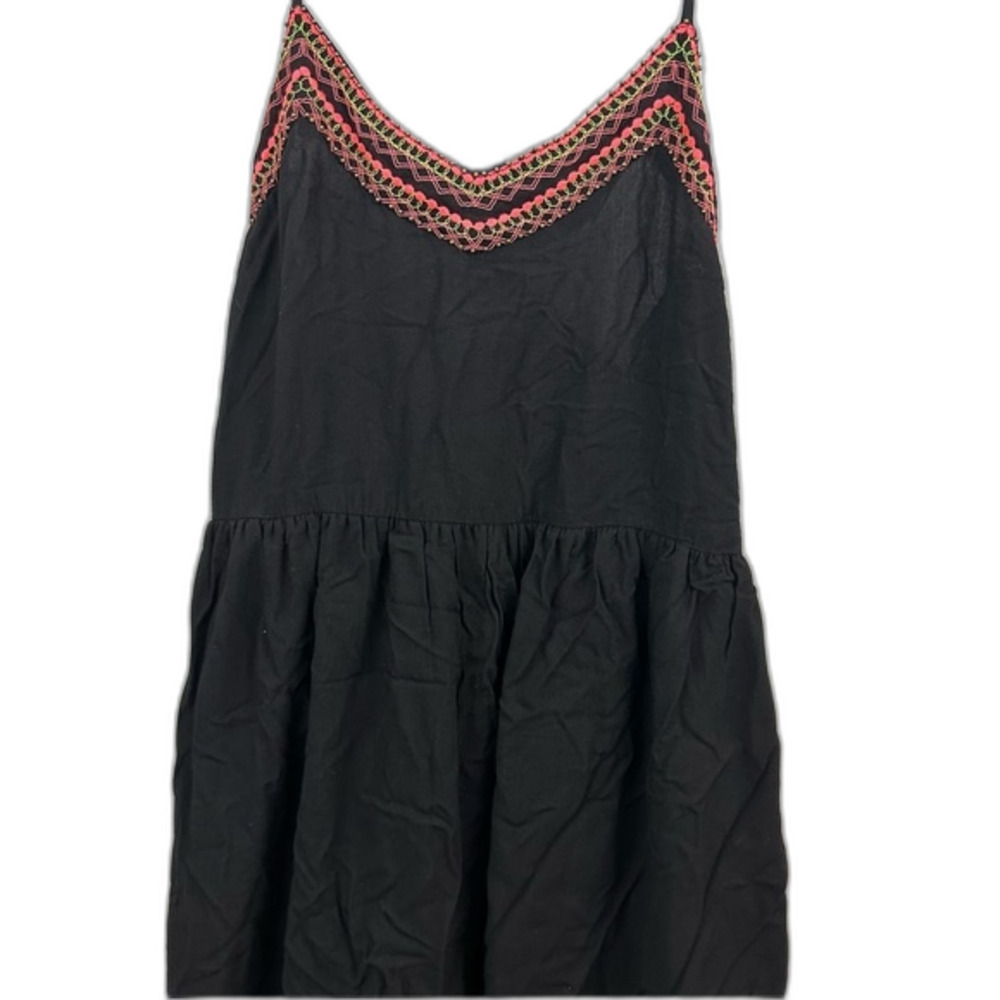 Dina Be For Francesca's Black V-Neck Mini Dress NWT Size Small Vacation Summer - Picture 3 of 16